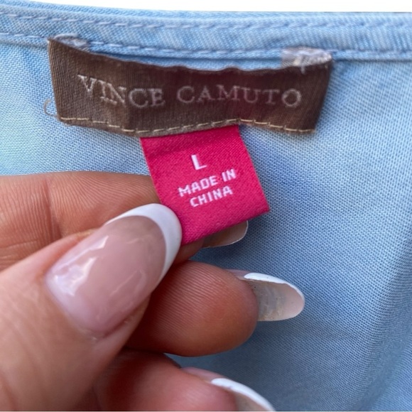 Vince Camuto Side Tie Surplice Top I Size:L - Picture 8 of 13